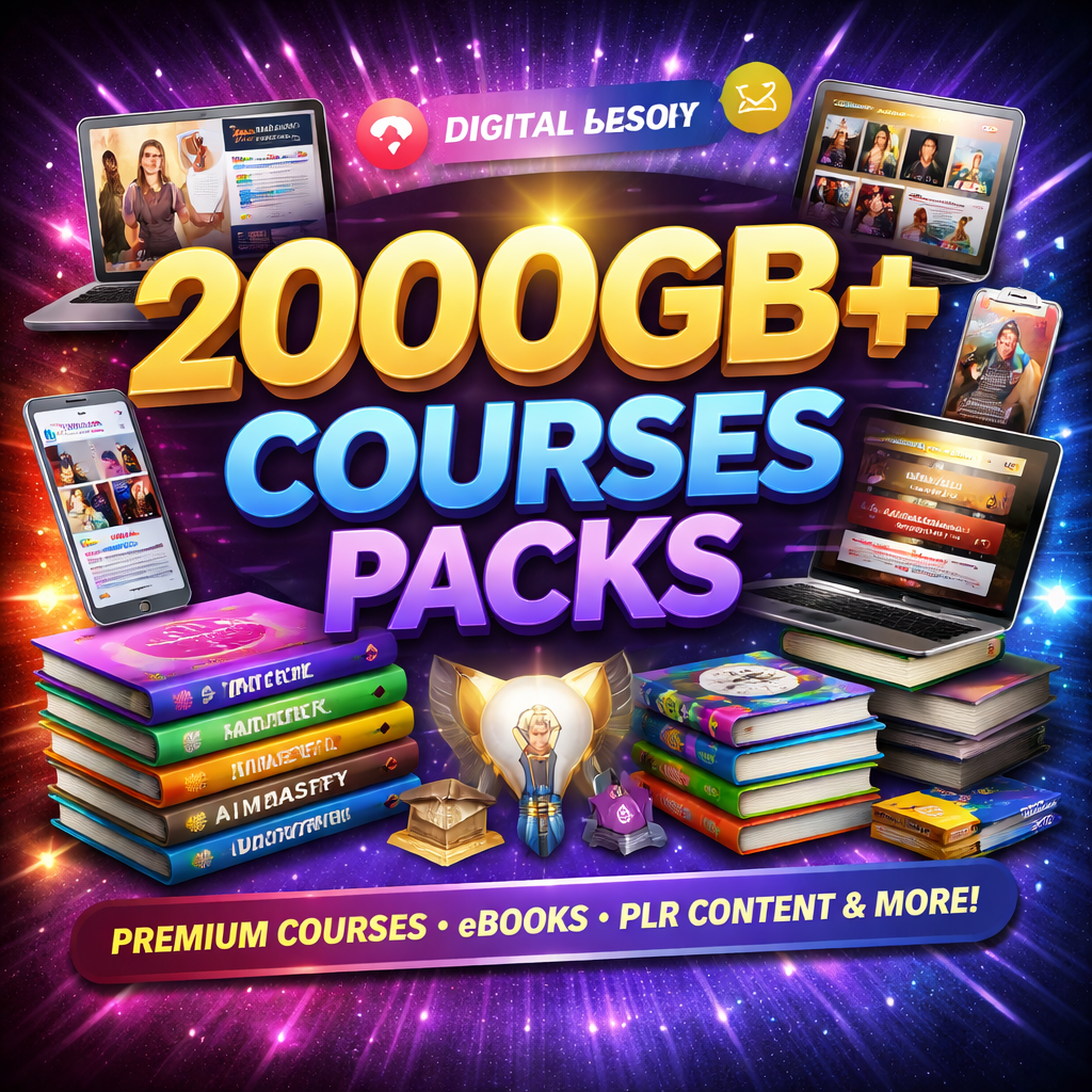 2000GB+ Online Courses Pack | Learn & Earn Digital Skills