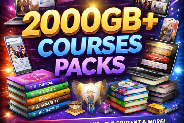 2000GB+ Online Courses Pack | Learn & Earn Digital Skills
